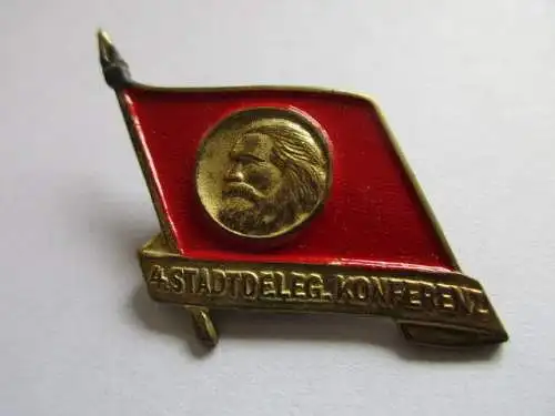 DDR Abzeichen FDJ  4. Stadtdelegationskonferenz Leipzig 27.-30.5.1952