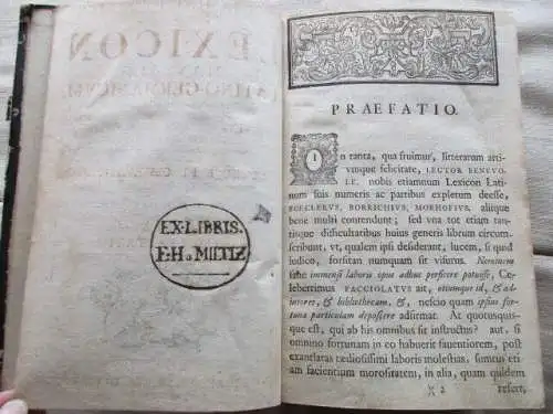 Benjamini Hederici Lexicon Manvale Latino- Germanicvm Lipsiae Leipzig 1739 RARIT