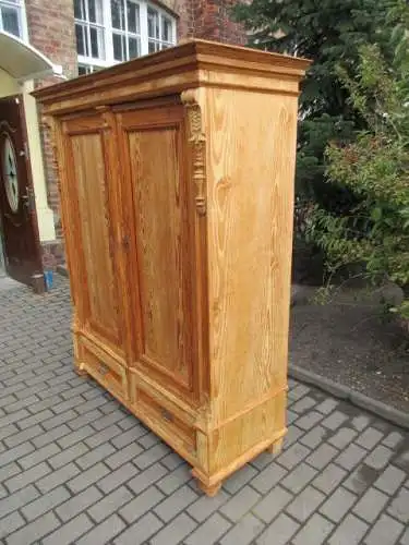 Schrank Kleiderschrank Dielenschrank  Gründerzeit um 1880 Weichholz Zwickel