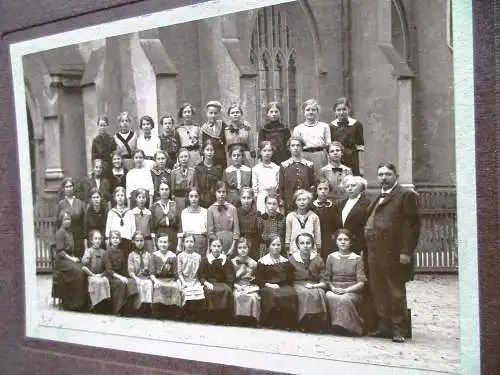 altes Foto Leipzig ? Schulklasse um 1910 Fotograf Gäbler Leipzig Schönefeld (2)