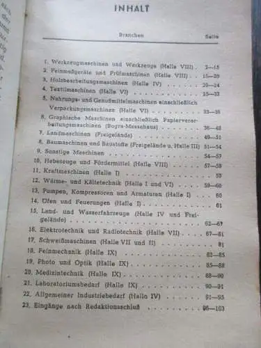 alter Katalog technische Messe Leipzig 1951 Neuentwicklungen und Verbesserungen