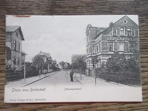 alte AK Helmstedt Johannesstrasse Häuseransicht um 1910