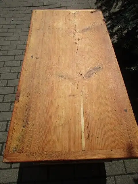 Truhe Flachdeckeltruhe mit Geheimfach Biedermeier um 1860 Weichholz Nr. 3 6