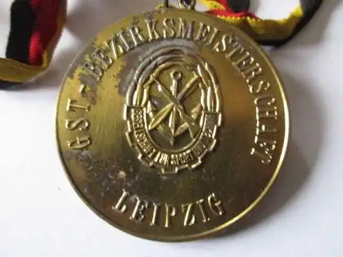 DDR Medaille GST Bezirksmeisterschaft  Leipzig  Gold