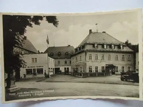 seltene AK Altenberg Erzgebirge Hotel z. Alten Amtshaus Amtshof um 1930