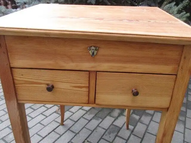 Stehpult Schreibtisch Biedermeier  um 1870 Weichholz mit Schubladen 1