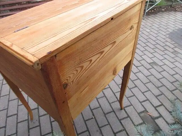 Stehpult Schreibtisch Biedermeier  um 1870 Weichholz mit Schubladen 4
