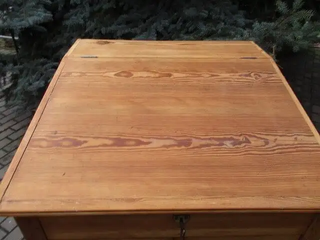 Stehpult Schreibtisch Biedermeier  um 1870 Weichholz mit Schubladen 6