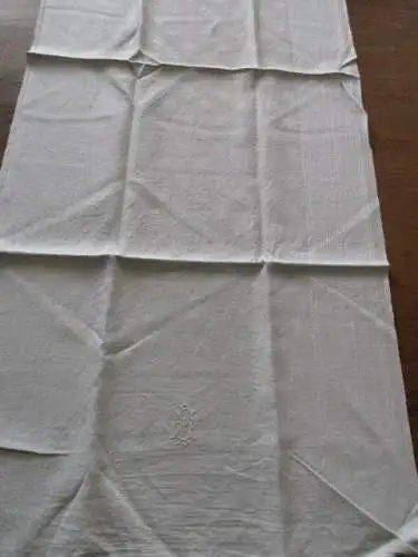 altes Leinen Damast Geschirrtuch um 1920  ( 71 )