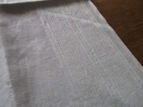 altes Leinen Damast Geschirrtuch um 1920  ( 71 )