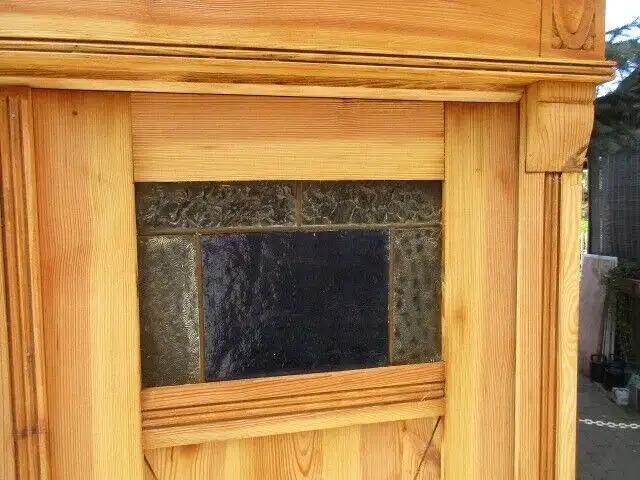 Kleiderschrank Dielenschrank Schrank Jugendstil um 1910 Weichholz Zerlegbar 1