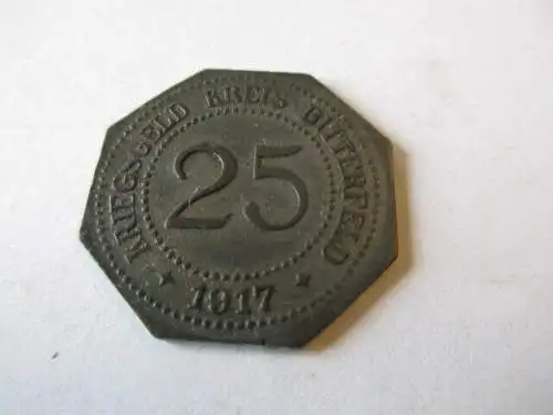 Stadt Bitterfeld  Kriegsgeld 25 Pfennig 1917