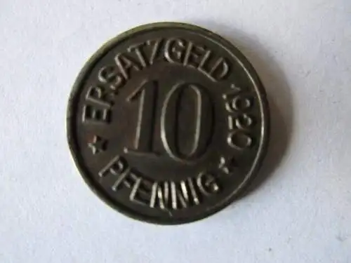 Stadt Zeitz Ersatzgeld 10 Pfennig 1920