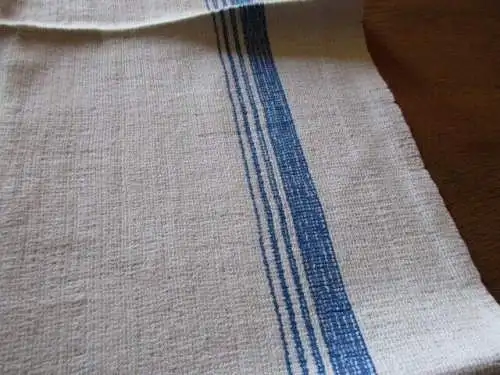 1 Leinen Geschirrtücher Handtuch Tischläufer  blaue Streifen  ( 189 )
