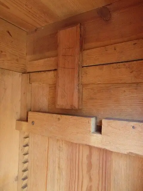 Kleiderschrank  Schrank  Louis Philippe um 1860 Weichholz 9