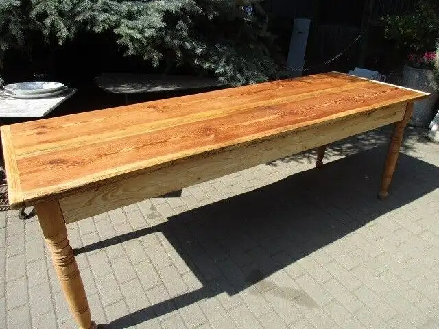 alter Tisch Esstisch Jugendstil Weichholz um 1900  231 cm lang 0