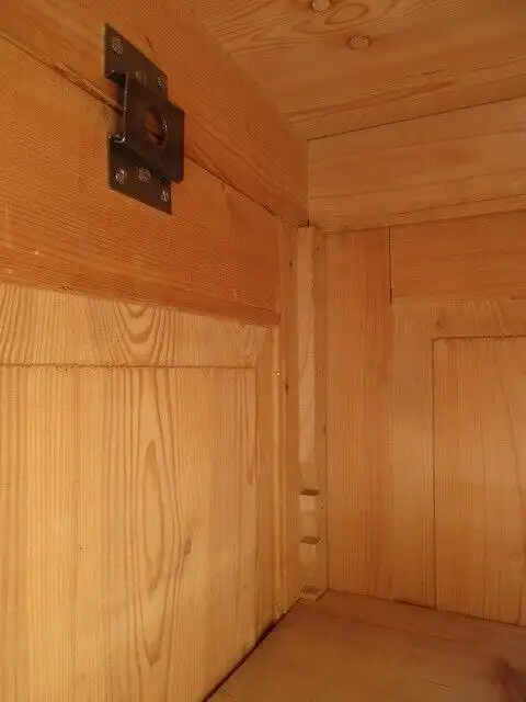 Kleiderschrank Dielenschrank Schrank Jugendstil  3-türig Weichholz  162 cm breit 8