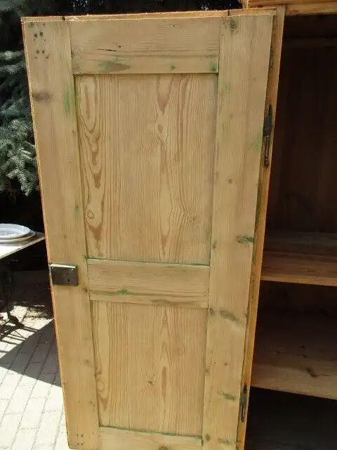 Kleiderschrank Dielenschrank Schrank Jugendstil um 1900 Weichholz 11