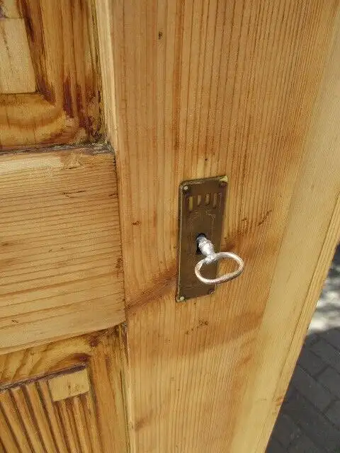 Kleiderschrank Dielenschrank Schrank Jugendstil um 1900 Weichholz 4