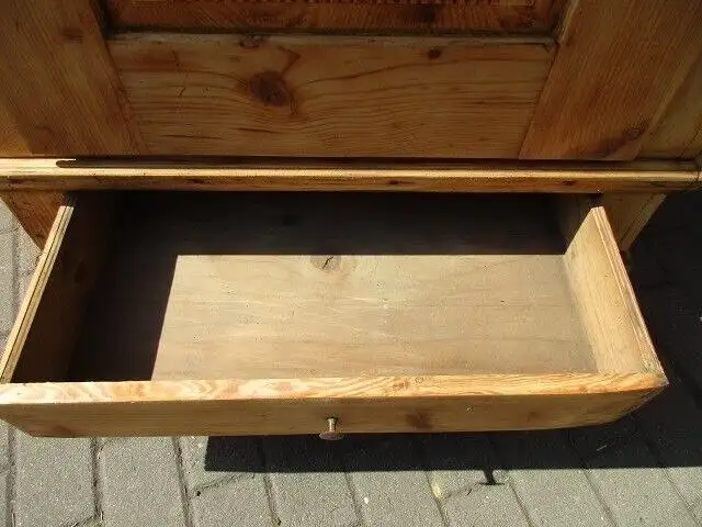 Kleiderschrank Dielenschrank Schrank Jugendstil um 1900 Weichholz 5