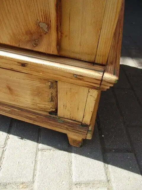 Kleiderschrank Dielenschrank Schrank Jugendstil um 1900 Weichholz 6