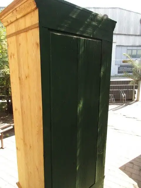 Kleiderschrank Dielenschrank Schrank Jugendstil um 1900 Weichholz 8