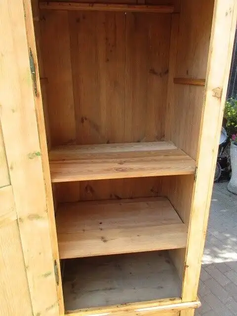 Kleiderschrank Dielenschrank Schrank Jugendstil um 1900 Weichholz 9