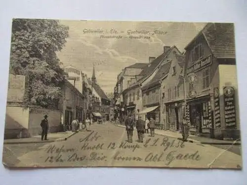 seltene AK Gebweiler im Elsass 1915 Hauptstrasse