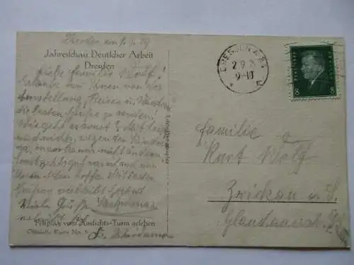 seltene AK Dresden 1929 Jahresschau deutscher Arbeit