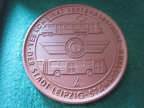 DDR Medaille Leipzig Verkehrsbetrieb 1982