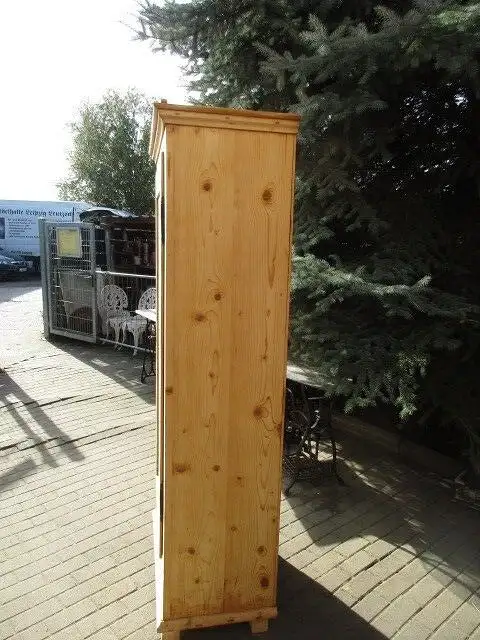 Kleiderschrank Dielenschrank Schrank Jugendstil Weichholz 1 türig 87 cm breit 6
