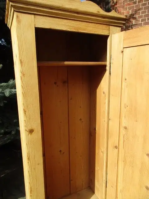 Kleiderschrank Dielenschrank Schrank Jugendstil Weichholz 1 türig 87 cm breit 7
