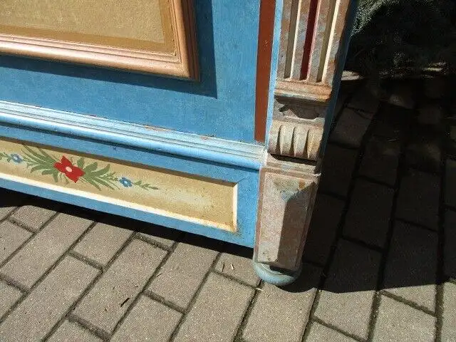 Bauernschrank Landhausschrank  Kleiderschrank  Gründerzeit um 1880 Bemalt  2