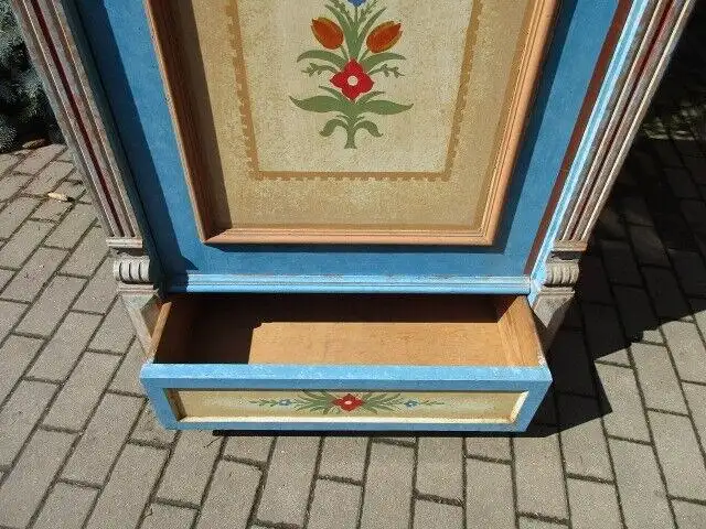 Bauernschrank Landhausschrank  Kleiderschrank  Gründerzeit um 1880 Bemalt  7
