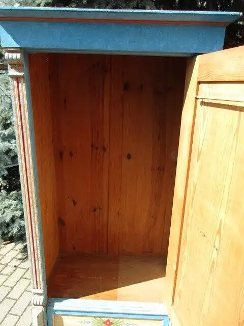 Bauernschrank Landhausschrank  Kleiderschrank  Gründerzeit um 1880 Bemalt  8