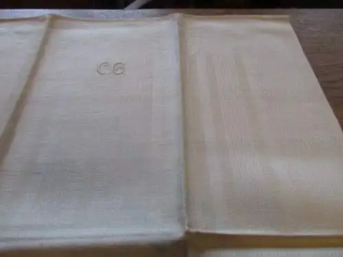 altes Leinen Damast Geschirrtuch um 1910 (  5  )