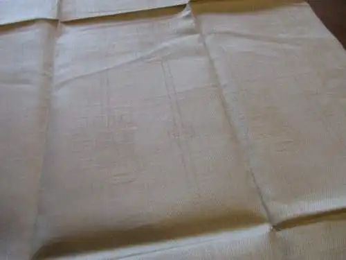 altes Leinen Damast Geschirrtuch um 1900  ( 238 )