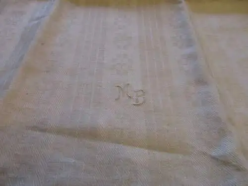 Jugendstil altes Leinen Handtuch Küchentuch Tischläufer ( 66 ) 107 x 46 cm