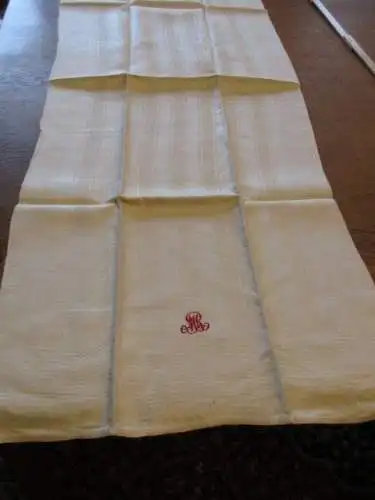 Jugendstil altes Leinen Handtuch Küchentuch Tischläufer ( 151 ) 115 x 44 cm