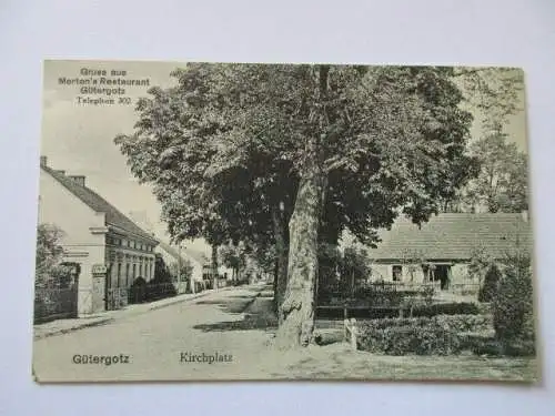 seltene AK Gütergotz  Mertens Restaurant am Kirchplatz  gel. 1912