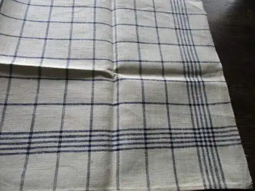  5 Leinen Geschirrtücher Handtuch Tischläufer blaue Streifen Art Deco  ( 91 )