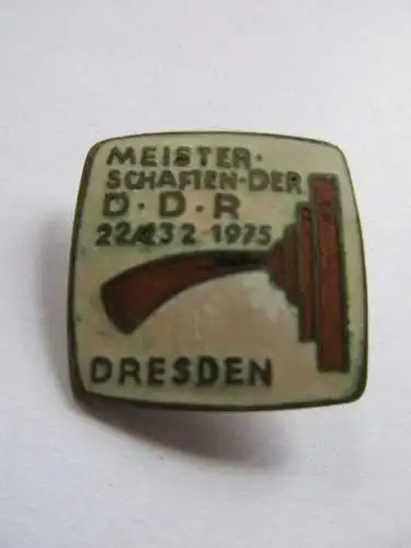 DDR Dresden Meisterschaft Stockschiessen 22. - 23.2.1975 emailliert