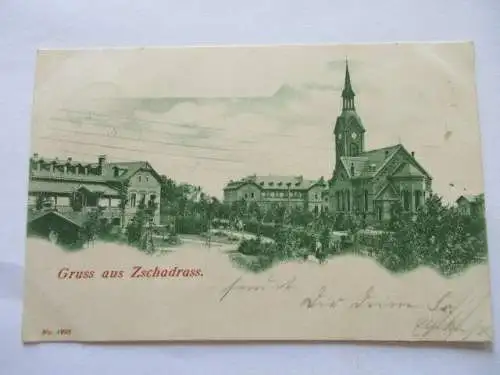 seltene AK Gruss aus Zschadrass Colditz 1901