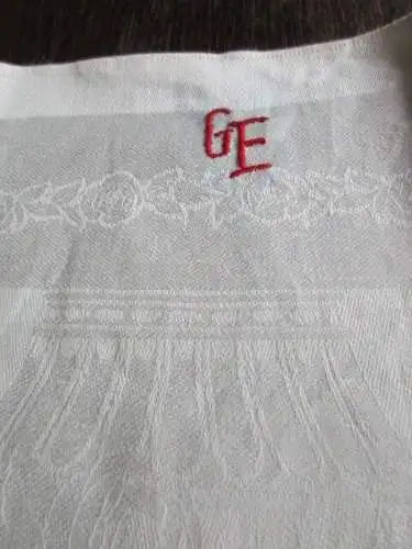 wunderschönes altes Leinen Geschirrtuch Handtuch Tischläufer Jugendstil (201) 