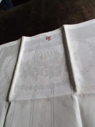 wunderschönes altes Leinen Geschirrtuch Handtuch Tischläufer Jugendstil (201) 
