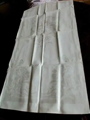 Jugendstil 2 alte Leinen Handtücher Küchentuch Tischläufer DK (180)