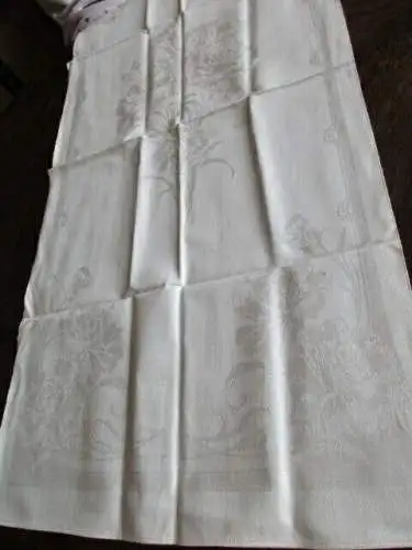Jugendstil 2 alte Leinen Handtücher Küchentuch Tischläufer DK (180)