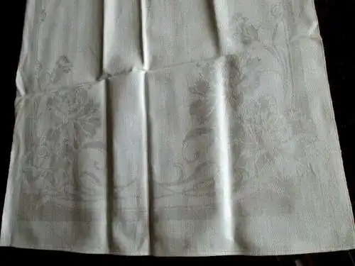Jugendstil 2 alte Leinen Handtücher Küchentuch Tischläufer DK (180)