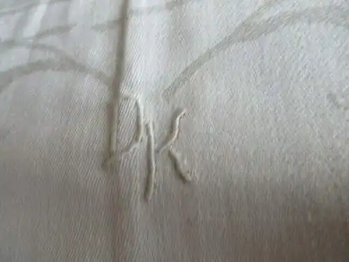 Jugendstil 2 alte Leinen Handtücher Küchentuch Tischläufer DK (180)