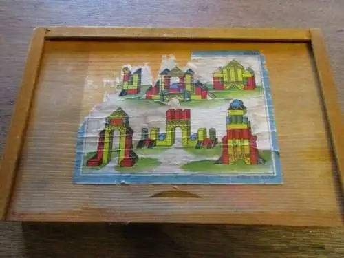 alter Holzbaukasten ca. 1970